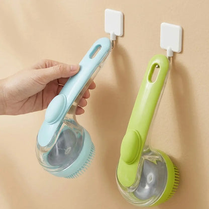 2026 New Universal 2-In-1 Pet Bath & Grooming Deshedding Brush with Built-In Soap Dispenser, 8In×3In×4In Gentle Massage Aid for Dogs & Cats, Enhances Beauty/Hair Care, Saves Dry Shampoo, Bathing